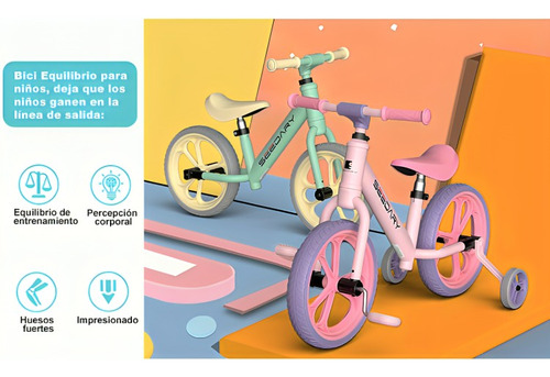 Bicicleta Triciclo Ajustable 2 En 1 Para Niños Seedary Color Verde