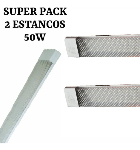 Equipo Estanco 50w 120cm. Luz Fria. Pack 2 Unidades-work Led