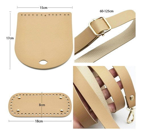 Bolsa De Ganchillo Con Base Inferior, Correa De Hombro