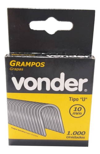 Grampo Tipo U 10mm Para Grampeador Manual Vonder 1000 Pcs