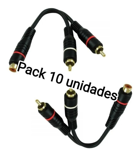 Cable Rca Tipo Yee 2 Machos 1 Hembra Al Mayor 10 Unidades