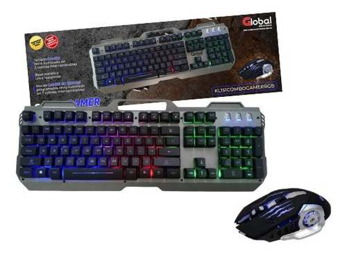 Kit de teclado y mouse gamer Global KL151