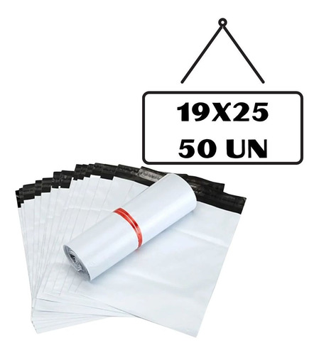 50 Envelopes De Segurança 19x25 19 X 25 Coex Lacre Adesivo