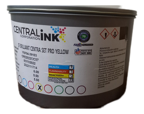 Tinta Litográfica Offset Amarillo Proc Centralink / Gráfica