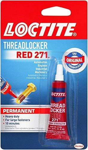 Loctite Heavy Duty Threadlocker, 0.2 Oz, Rojo 271, Paque