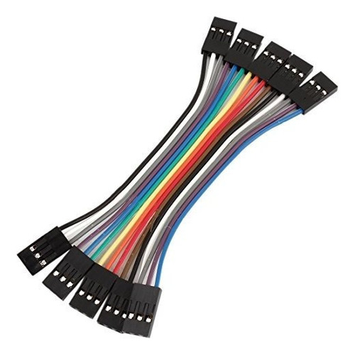 Uxcell 10cm 254mm 3 Pines Hembra A Hembra Ff Jumper Cable Co