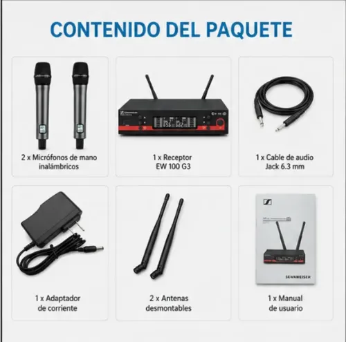 Kit De Microfone Profissional Sennheiser Ew100 G3 | MercadoLivre