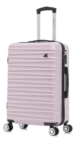 +25% BATEUDESCONTO | Mala de Viagem 24" 23kg Zipper Antifurto Roda Dupla 360 ABS Premium Allabard Pisa Rosa, Preto e Azul em Vários Tamanhos |