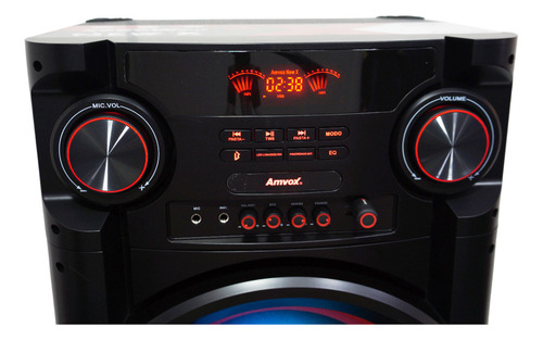 Caixa Som Amplificada 2900w Rms Usb Led Microfone Sem Fio