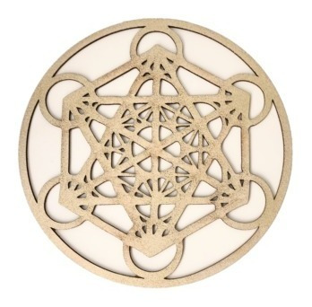 Geometría  Sagrada dorado Metatron Cubo 30 Cms 