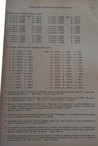 Libro Trigonometría Plana Esférica Teoría 680 Probl Resuelt (Usado)