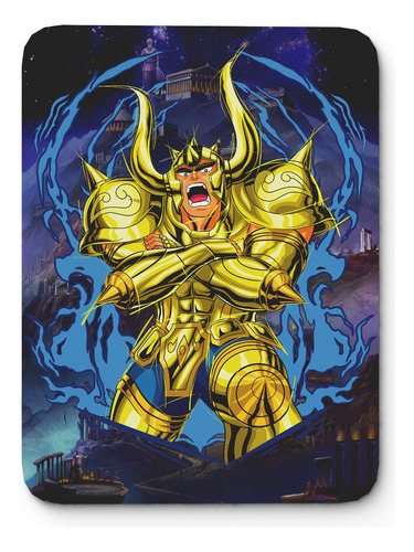 Mouse Pad Caballeros Del Zodiaco Tauro 17cm X 21cm 