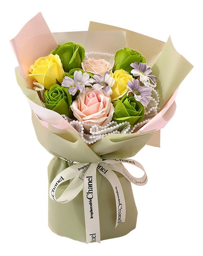 Ramo De Flores De Jabón, Regalo Del Día De La Madre, Verde