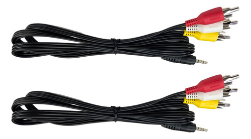 Cable Adaptador De Audio 3,5mm Auxiliar A 3 Rca 1.5 Metros 