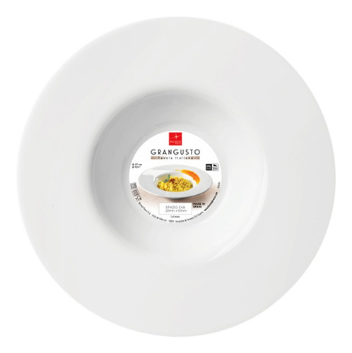 Set X 6 Platos Risotto 27 Cm Vidrio Opal Gran Gusto Bormioli