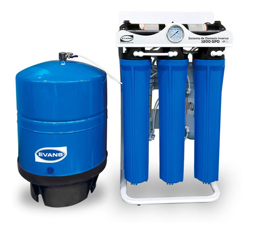 Purificador Osmosis Inversa Evans 1200gal Luz Uv Tanque 11ga