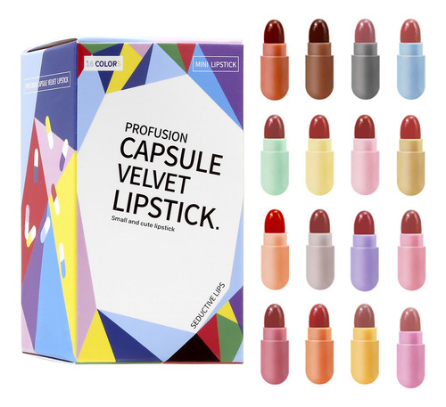 Set De Minipintalabios De 16 Ml, Paquete De 16 Ml, Lápiz Lab