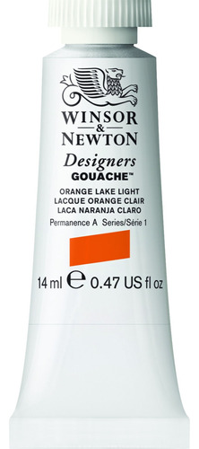 Designers Gouache Tube, 14ml, Orange Lake Light