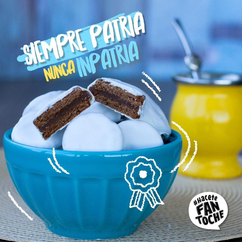 Imagen 2 de 8 de Mini Alfajor Tubo Fantoche Blanco 150g X 6u Baño Merengue