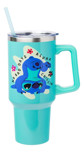 Taza De Acero Inoxidable Silver Buffalo Lilo And Stitch 40 O