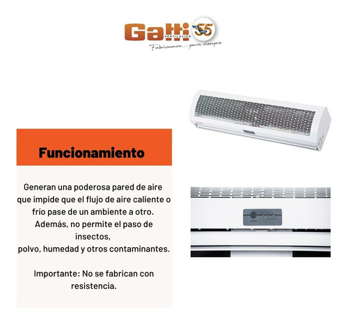Imagen 6 de 10 de Cortina De Aire 90 Cm Frío Solo C/ Control Remoto