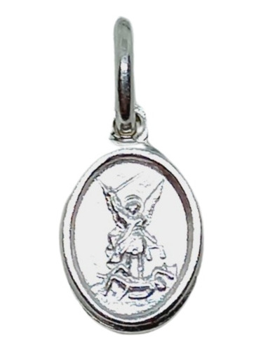 Medalla Plata Ovalada San Miguel Arcángel Pulsera / Cadena