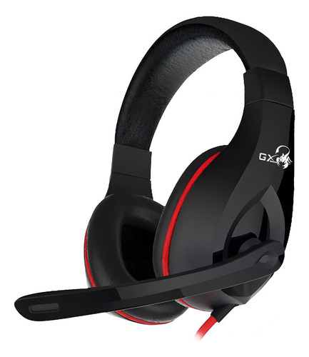 Fone de ouvido over-ear gamer Genius GX Gaming HS-G560 31710007400 preto e vermelho