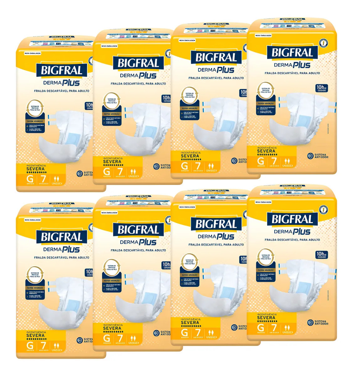 Kit Fralda Geriátrica Bigfral Derma Plus Adulto G Atacado G
