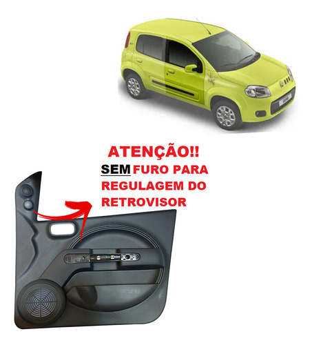 Forro Porta Dianteira Novo Uno 4p 2014 Fiat