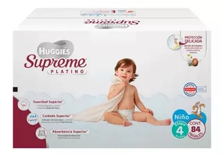 Pañales Huggies Supreme Platino Etapa 4 Niño 84 Pzas Género Hombre Talla G