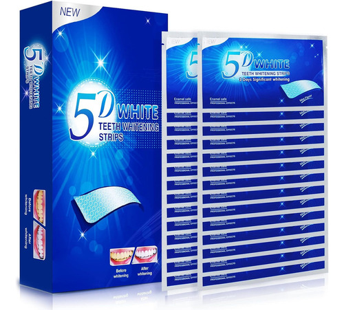 Tiras De Gel Blanqueadora Y Cuidado Dental 5d White X21