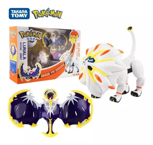 Pokemon solgaleo articulado dentro pokebola