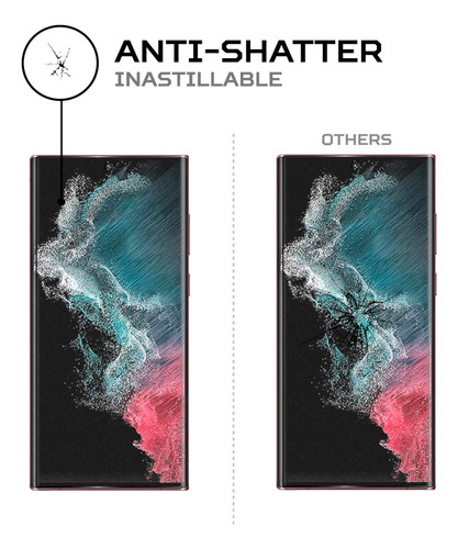 Imagen 5 de 6 de Protector Pantalla Antishock Para Samsung Galaxy S22 Ultra