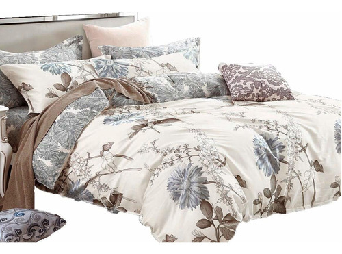 Swanson Beddings Juego De Cama Floral 100% Algodón: Funda .