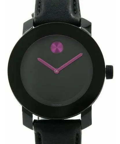 Reloj Mujer Movado Bold Cuero Dial Pink Accents Casual Analo