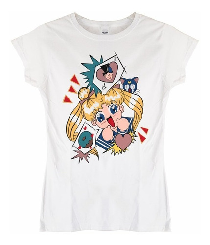 Polera Mujer Sailor Moon Serena Luna Llorando Anime Poleradi