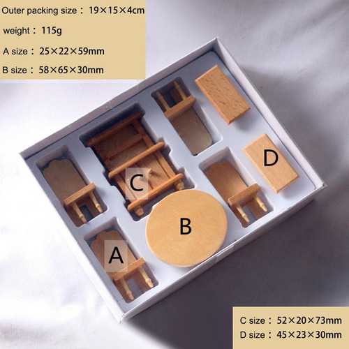 Juego De Muebles De Casa De Muñecas Juego De Comedor