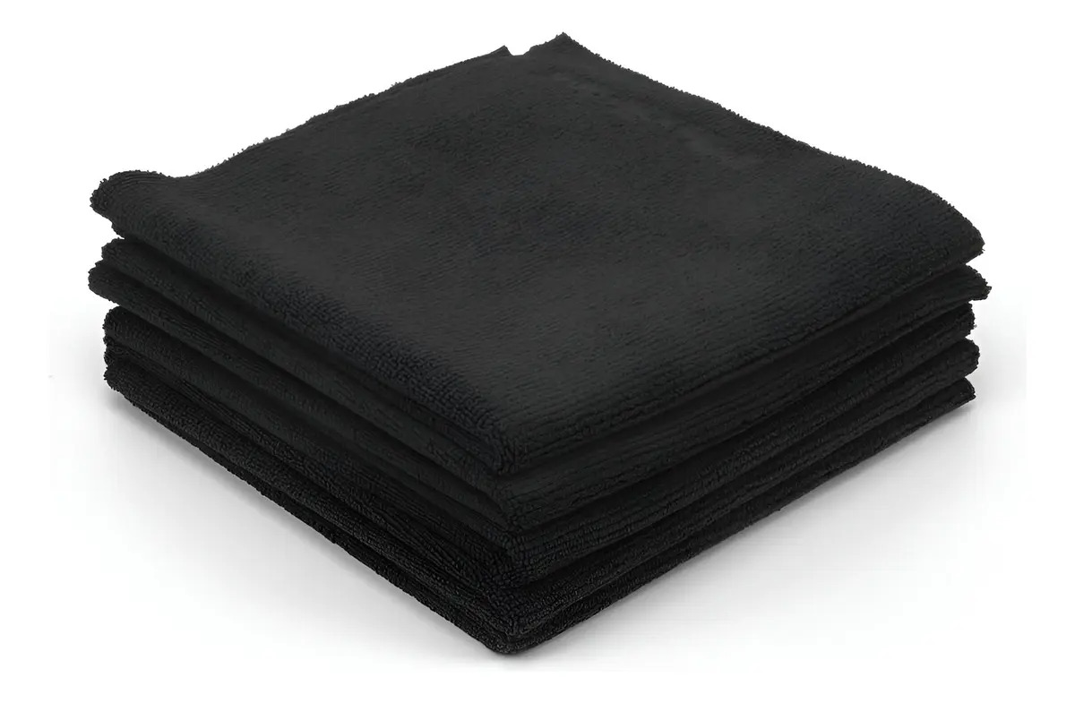 Pack Microfibra 40x40 5 Unidades Maxshine Detailing Multiuso Color Negro