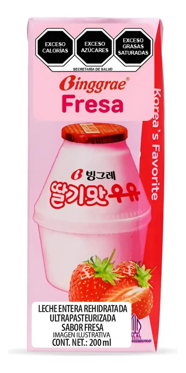 Binggrae Bebida Coreana Fresa 200ml