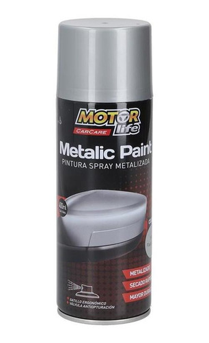 Pintura Spray Plata Metalizada 400ml. Motorlife