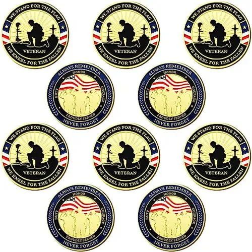 Lote De 10 Monedas Conmemorativas Militares Agradecimiento V