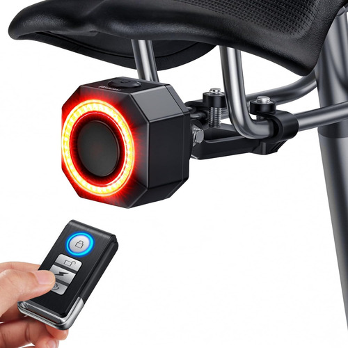 Luz Trasera De Bicicleta Remota Con Alarma, Luz De Freno Int