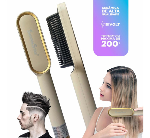 Escova Pente Secadora Profissional Seca E Modela Cabelo Bivo