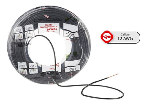 Imagen 1 de 7 de Bolsa 50 Mts Cable Iusa Rojo Thw Cal 12 Awg 100%cobre
