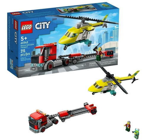 Lego City - Transporte Del Helicóptero De Rescate Premium