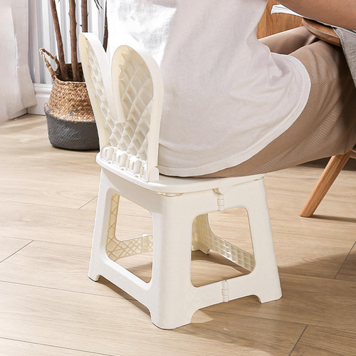 Taburete De Baño Taburete Plegable Con Respaldo Conejo