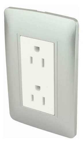 Sanelec 4498 Contacto Doble Aterrizado Con Placa, Toscana