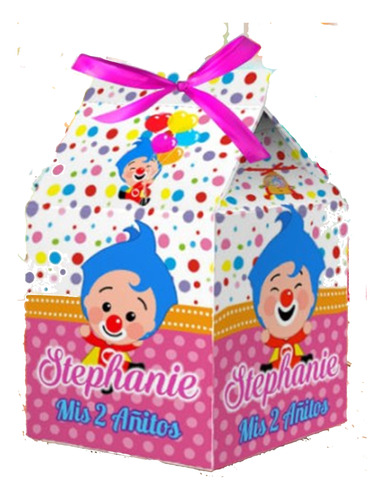 10 Cajitas Milk Box Del Payaso Plin Plin Nena.....