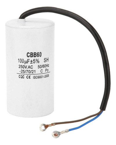 Condensador Carrera Cable Ca Uf Hz Redondo Para Compresor Al