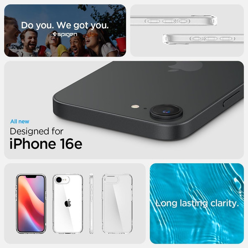 Capa Case 100% Original Spigen Ultra Hybrid Para iPhone 16e
